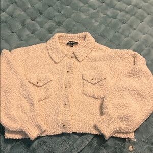 Cozy Cream Button-Up Sweater-NEW